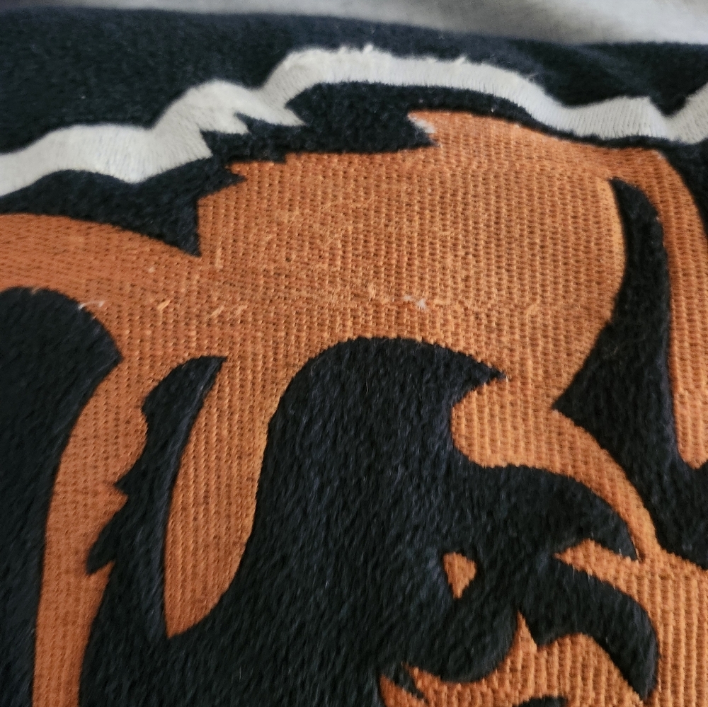 NFL Bears Black and Orange Bear Logo Throw Pillows 15x15 Dan River Co - Picture 8 of 12